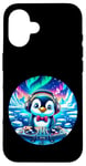 iPhone 16 Funny Penguin Dj Headphones Graphic for Men Women Kids Case