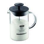 Bodum 1446-01 Latteo Milk Frother, Borosilicate Glass - 0.25 L, Black/