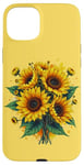 iPhone 15 Plus Yellow Sunflowers Cute summer flowers Floral Positivity Case