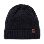 The Edge Mens Fisherman Beanie Hat - Navy - One Size