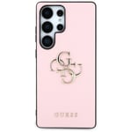 Guess Etui til Samsung Galaxy S25 Ultra med 4G-logo og kornet finish - Rosa