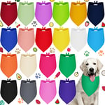 Saintrygo Lot de 20 Bandanas Unis pour Chiot, Accessoires pour Chien, à Transfert de Chaleur, lavables, Couleur Unie, Assorties, triangulaires pour Animaux domestiques (81,3 x 55,9 x 55,9 cm)