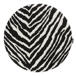 Artek - Zebra Seat Cushion - Prydnadskuddar och kuddfodral - Aino Aalto - Svart,Vit