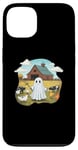 iPhone 13 Funny Ghost Farmer Halloween Barnyard Farm Animal Cute Ghost Case