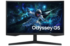 Samsung 27" Odyssey G55C, QHD, 165Hz Curved Gaming Monitor Black