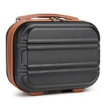 Kono Vanity Case Maquillage Case Organizer Beauty Case, Noir/Marron, 30,4 cm, Trousse de beauté