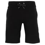 Moschino Mens Branded Tape Legs Black Shorts material_cotton - Size Large