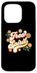 iPhone 15 Pro Boho Positive Affirmation Free Spirit Retro 60s 80s Flowers Case