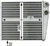 Varmeapparat register MAHLE ORIGINAL AH 208 000S