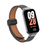 Xiaomi Smart Band 8 Active Strap med Litchi-mönster magnetiskt spänne Svart