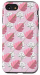 Coque pour iPhone SE (2020) / 7 / 8 Magsafe Coque en silicone Motif feuilles de monstera Rose