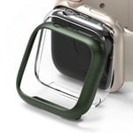 Apple Watch 7 41mm Case Cover 2-pack, Ringke Slim - Clear & Deep Green