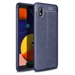 Samsung Galaxy A01 Core      Leather Texture Case    Navy