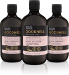 Baylis amp Harding Goodness Rose amp Geranium 500ml Bath Soak Pack of 3 - Vegan