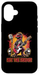 iPhone 16 Rex the Rocker Dinosaur Band Case