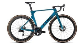 Velo de route cube litening aero c 68x slt shimano dura ace di2 12v 700 mm bleu turquoise prizm 2024