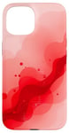 Coque pour iPhone 15 Rouge minimaliste art abstrait esthétique