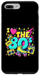 Coque pour iPhone 7 Plus/8 Plus Chemise « I Love The 80s » pour homme et femme, costume de fête vintage des années 80