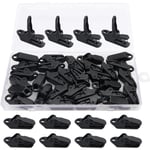 DOLASO 30 Pièces Clips de Bâche, Auvent Clips, Tente en Plastique Tente Snaps, Tente Clip, pour Camping Canopy Noir Clips de Bâche Auvents pour