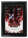 HWC Trading A3 FR Star Wars - The Last Jedi Movie Poster Cast Signed Gift FRAMED A3 Printed Autograph Film Gifts Print Photo Picture Display