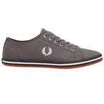 Fred Perry Mens B7259 M75 Kingston Twill Grey Trainers material_cotton - Size UK 4