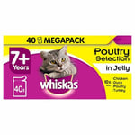 Whiskas 7+ Jelly Poultry Cat Senior Pouches 40x100g