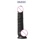 Gode XXL Premium Dildo double densité noir 38 x 7 cm Sextoy - SilexD