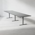 Konferensbord Modul, Storlek 360 cm, Färg Svart, Ben Silver