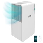 Cecotec Climatiseur Portable ForceClima 7550 Style Connected, 7000 BTU, Surface de 20 m², Écran LED, 4 Modes et 2 Vitesses, Minuterie et Déshumidification, Roues Multidirectionnelles 360