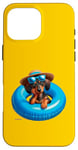 Coque pour iPhone 16 Pro Max P.D.Moreno Flotteur gonflable pour piscine Motif teckel