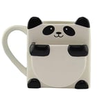 YFFSBBGSDK Mug 3D Cartoon Panda Coffee Cup Double Biscuit Ceramic Tea Cup Creative Mug