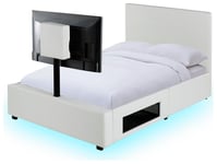 XR Living Ava Small Double TV Bed Frame - White