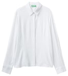 United Colors of Benetton Women's shirt 53a0dq05c, White 101, L