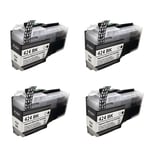 4x LC424 Black 29ml Ink Cartridges For Brother DCP-J1200WE DCP-J1200W Printers