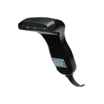 Manhattan Contact CCD Handheld Barcode Scanner, USB, 80mm Scan Width, Cable 152cm, Max Ambient Light: 3,000 lux (sunlight), Black, Three Year Warranty, Box - streckkodsskanner