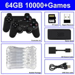 Tv Game Stick Console De Jeux Vidéo 4k Hd 64g 10000 Jeux Intégrés Pour Ps1/Fc/Gba Manette De Jeu Sans Fil Rétro Mini Lecteur De Jeu Portable, U8 64g No Box