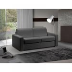 Canapé lit 3-4 places MASTER convertible EXPRESS 160 cm Cuir Gris Graphite MATELAS 18 CM INCLUS