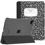Dadanism Case for iPad Pro 11 inch 2020 2nd Generation, Ultra Slim Translucent Frosted Back Smart Trifold Stand Protective Cover, Auto Wake/Sleep [Support Apple Pencil Pair/Charging] - Notebook BLACK