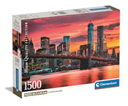 Clementoni Puzzle - East River at Dusk 1500 Pièces - Puzzle pour Adultes 14-99 Ans, Fabriqué en Italie, 31712