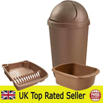 ROSE GOLD KITCHEN SET INCLUDES 50L BULLET BIN, DISH DRAINER & WASHING UP BOWL