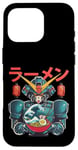 Coque pour iPhone 16 Pro Ramen japonais Mecha Robot géant La grande vague Anime