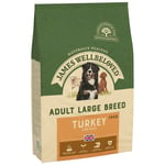 Ekonomipack: 2 x 10/12 kg James Wellbeloved hundfoder - Adult Large Breed Turkey & Rice (2 x 12 kg)