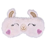 Ulife Mall 3D Fluffy Alpaca Sleep Masks Soft Plush Blindfold Sleep Mask Eye Mask Eyeshade for Girls Boys Women Men Kids Home Sleeping Traveling - Gold & Pink