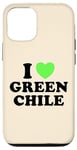 Coque pour iPhone 12/12 Pro I Love Green Chili Nourriture épicée au piment chaud rôti au Nouveau-Mexique