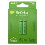 GP 850 ReCyko Uppladdningsbart AAA | HR03 Ni-Mh batteri 2-pack