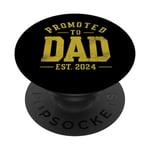 Promoted To Daddy Est. 2024 Baby Gift For New Daddy PopSockets PopGrip Interchangeable
