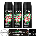 Lynx Body Spray Africa 48-H High Definition Fragrance Deo For Men, 3x150ml