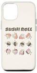 Coque pour iPhone 12/12 Pro Mignon Kawaii Rouleau de Sushi Dessin animé Dessin animé Japonais Nourriture Anime