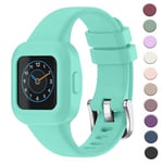 Meliya Strap for Garmin Vivofit JR 3 Kids, Soft Silicone Wristband Replacement Watch Straps for Garmin Vivofit Jr 3, Lake Green