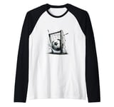 Soccer Ball Goal Graphic Raglan Baseball Tee